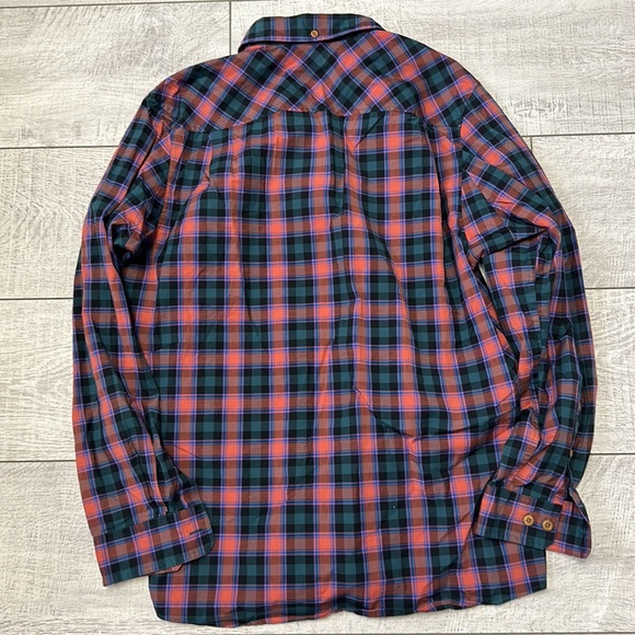 Duluth Trading Co Untucked Slim Fit Plaid Long Sleeve Shirt Mens - Picture 5 of 5